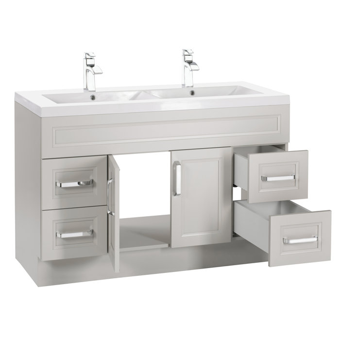 Ebern Designs Syble 48'' Double Bathroom Vanity with Top & Reviews